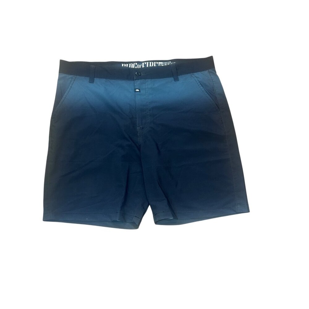 Ring of Fire Board Shorts Sea and Sun Ombre Teal Swim Trunks Size 36